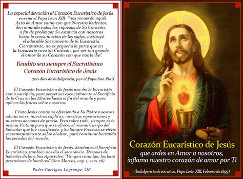 Prácticas De Piedad Y Devocionario Católico El CorazÓn EucarÍstico De