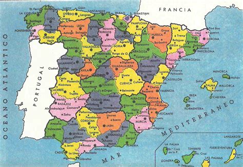 Mapa España Provincias Y Pueblos Mapa De Rios