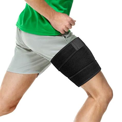 Thigh Support Brace Hamstring Wrap Compression Sleeve With Anti Slip