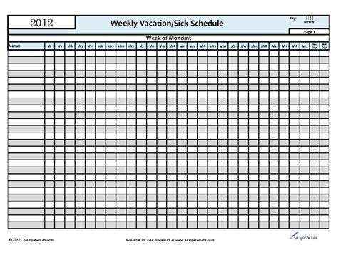 Free Printable Employee Vacation Calendar Ten Free Printable Calendar