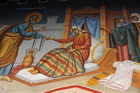 Kykkos Mural The Widow Tabitha Raised From The Dead By St Peter