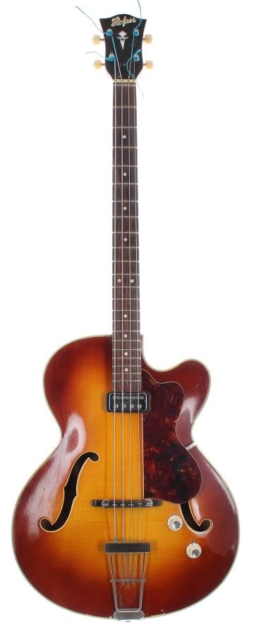 1964 Hofner Senator Hollow Body Bass Guitar Made In Germany Ser No 1xx5