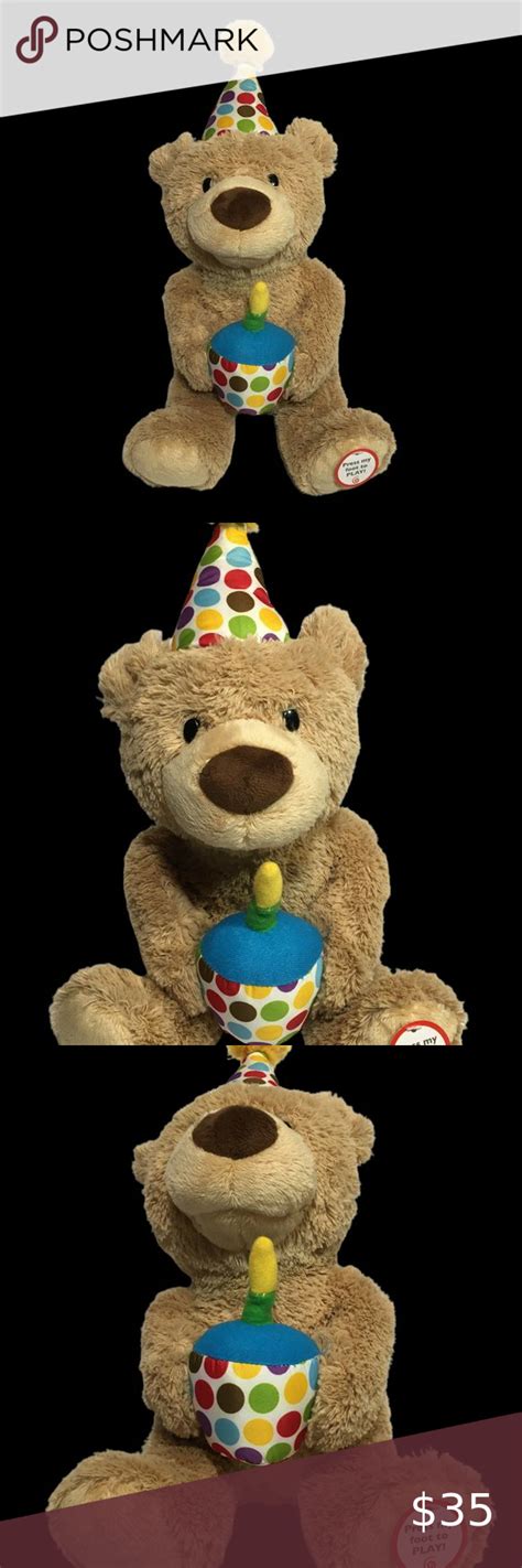 Gund Happy Birthday Animated Plush Bear Stuffed Animal Singing Light Up