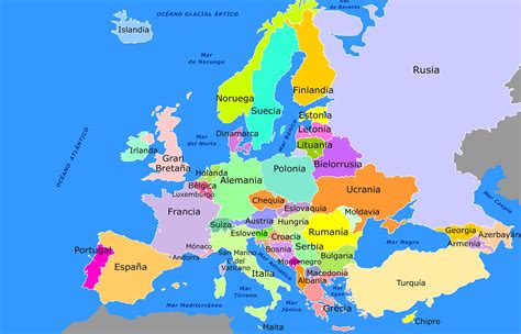 Es un país de europa con una superfice de 56.542 km2 y una población de 4.290.612 habitantes. Mapa de Europa para niños - Mapa de Europa