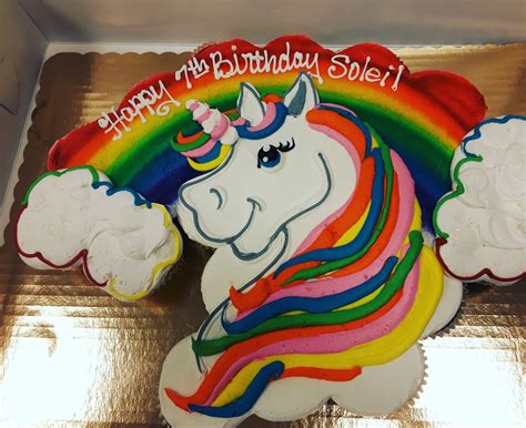 Rainbow Unicorn Pull Apart Cupcakes Unicorn Cupcakes Cake Pull Apart