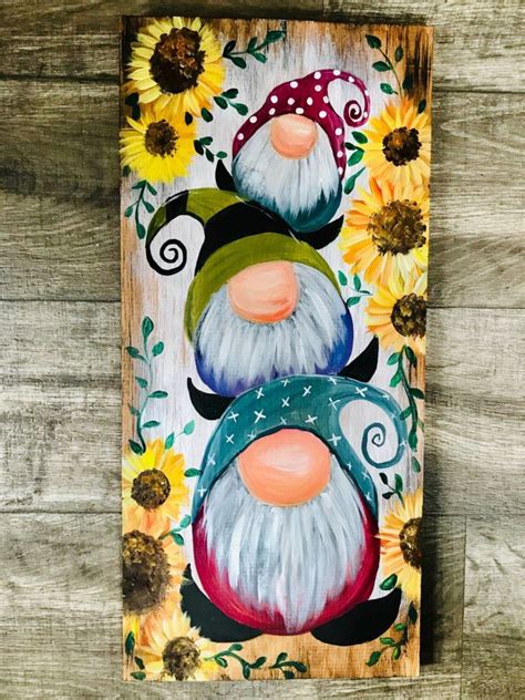Paintings 2 Hour Creatively Uncorked Painting Crafts Gnomes