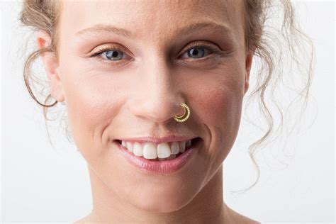 Tribal Nose Ring Indian Nose Ring Gold Nose Ring Solid Gold Etsy Israel