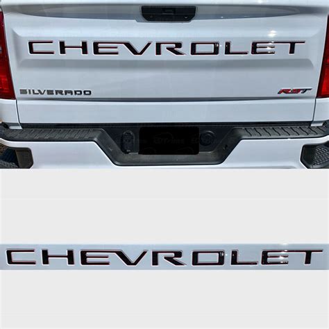 Black Red 3d Rear Tailgate Chevrolet Letters Decal For 2019 2020