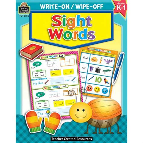Teacher Created Resources Sight Words Write On Wipe Off Book