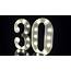 12Metal Marquee Number 30 39 Light Up Thirty Home  Etsy