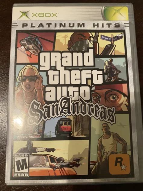 Grand Theft Auto San Andreas Original Xbox Game Platinum Hits Manual