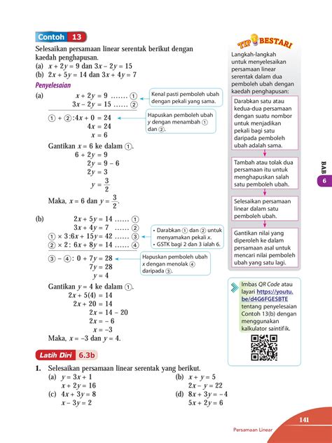 Nombor nisbah (klik link di bawah) download bab 1 nombor nisbah bab 2: Latihan Matematik Persamaan Linear Tingkatan 1
