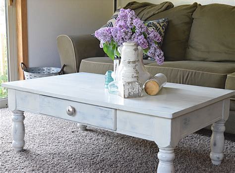 Vermont shabby chic french style coffee table in distressed white, 110x48x59 cm. Distressed Coffee Table - Timeless Creations, LLC