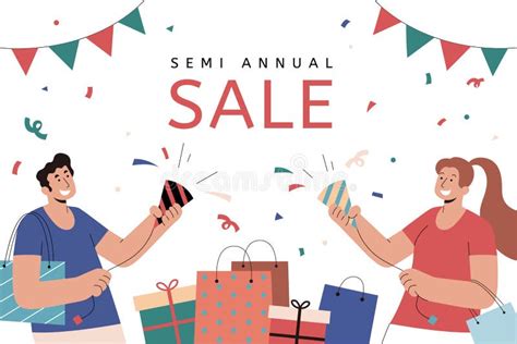 Semi Annual Sale Banner Stock Vector Illustration Of Business 237051445