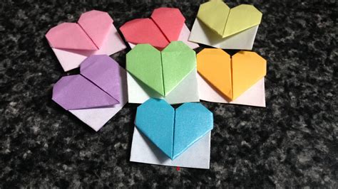 Diy Origami Heart Bookmarkdivider Easy Youtube
