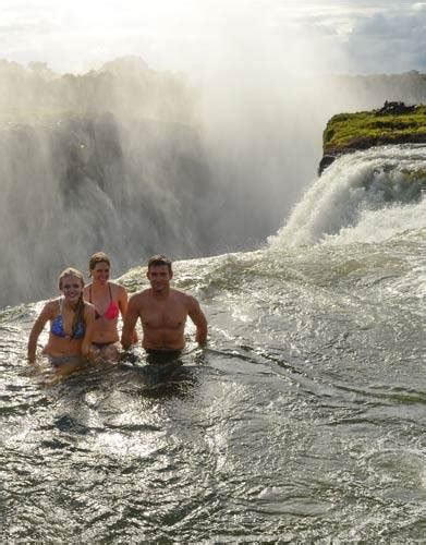 discover livingstone island and swim in a natural pool at victoria falls