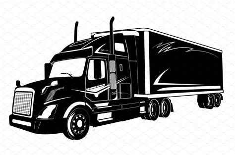 Icon Of Truck Semi Truck Vector Semi Trucks Trucks Truck Design