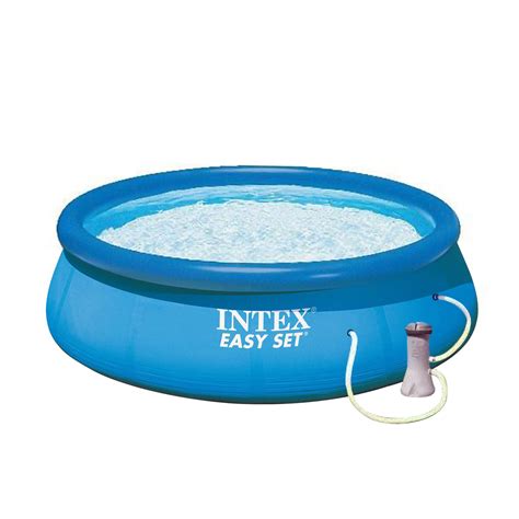 Intex 12ft X 30in Easy Set Above Ground Swimming Pool And Filter