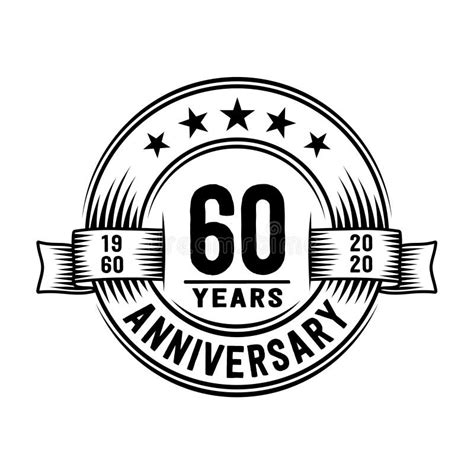 60 Years Anniversary Celebration Logotype 60th Years Logo Vector And