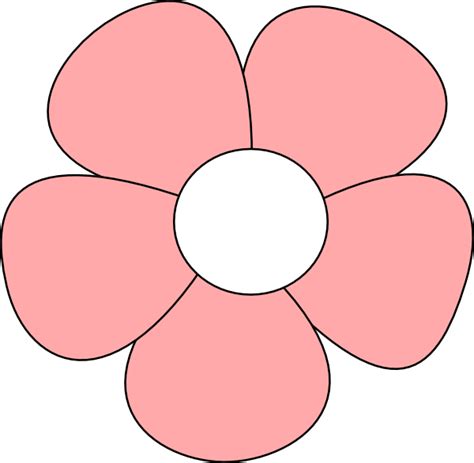 Simple Flower Pink Clip Art At Vector Clip Art Online