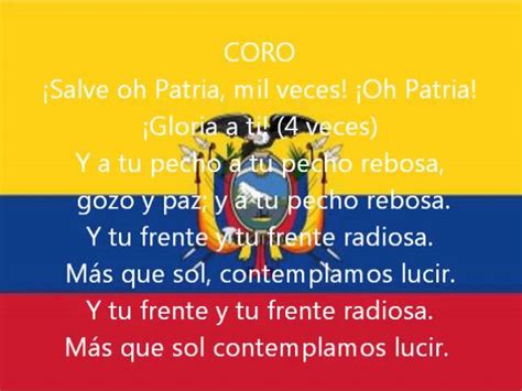 Himno Nacional Del Ecuador LETRA Acordes Chordify