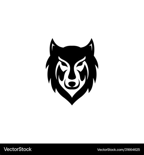 Wolf Head Symbol Logo Royalty Free Vector Image