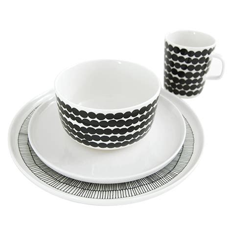 Marimekko Dinnerware Set Blackwhite Most Popular Items