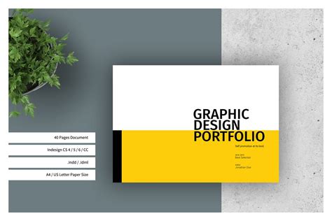 Graphic Design Portfolio Template Brochure Templates ~ Creative Market