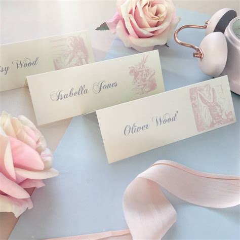 Wonderland Alice Name Place Card By Tabitha Kate