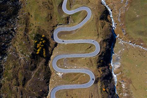 Winding Mountain Road From Above Stock Photo Download Image Now Istock