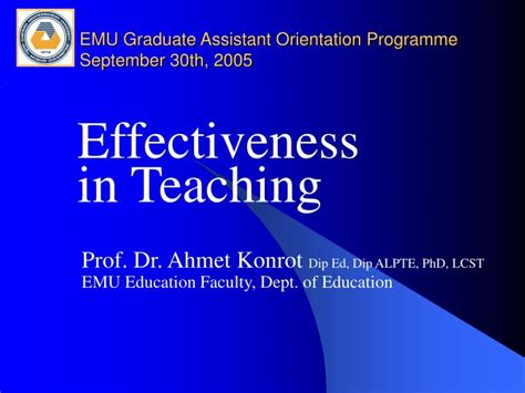 Ppt Emu Graduate Assistant Orientation Programme September 30th 2005