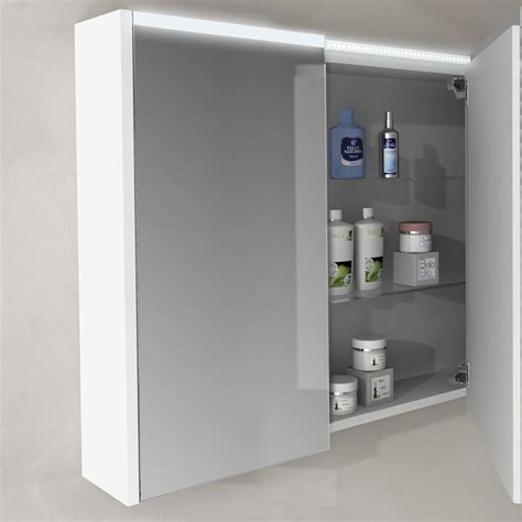 Medicine cabinet or hall closet? Double Mirror Bathroom Medicine Cabinet + Horizontal LED ...