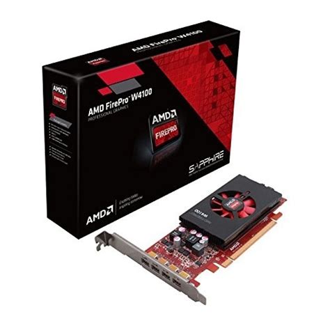 Ati Amd Firepro W4100 2gb Gddr5 4mini Displayports Low Profile Pci