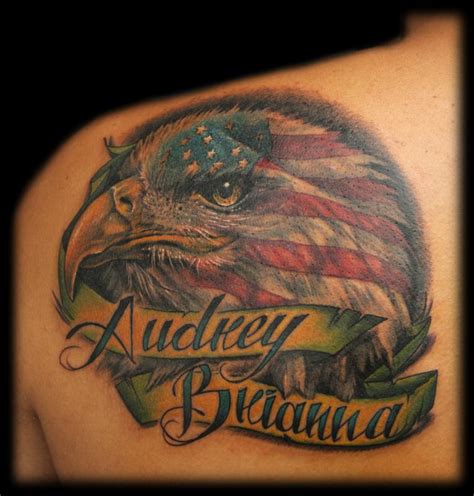 However, the american flag with a flying tattoo carries deep meanings associated with historical events, which resonate with americans. Maximilian Tattoo : Tattoos : Body Part Back : bald eagle ...