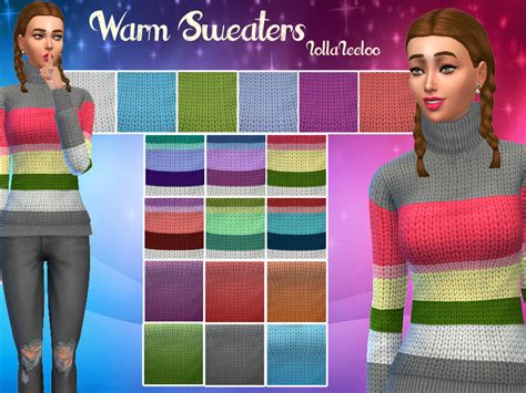 Sims 4 Ccs The Best Sweater By Lollaleeloo