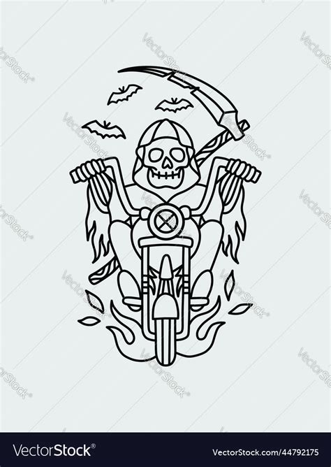 Motorcycle Grim Reaper Svg Motorcycle Skull Svg Motorcycle Ph