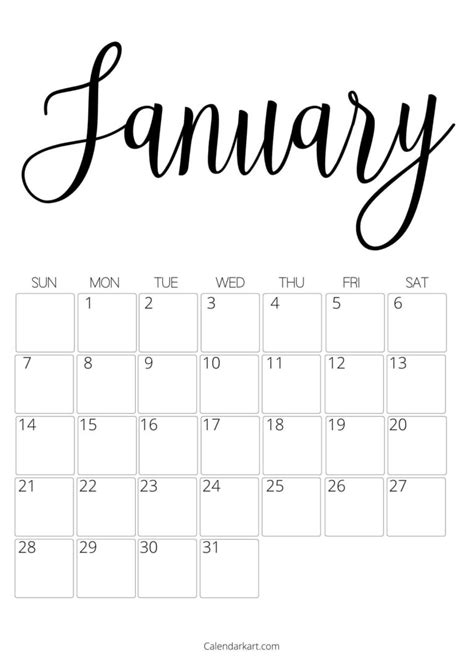 Free Printable January 2024 Calendars Calendarkart In 2023 January