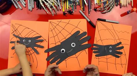 How To Make Spider Hand Cutouts Art For Kids Hub Art For Kids Hub