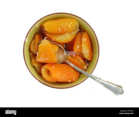 Orange Peel Preserve Isolated On White Background Glyko Koutaliou