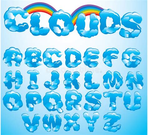 Clouds Letters Stock Vector Illustration Of English 22033021