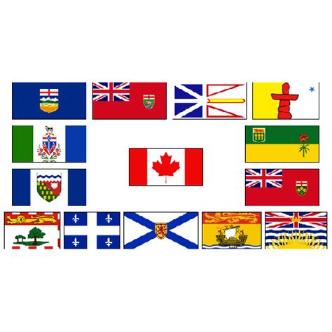 Provincial Flags Of Canada Set Provincial Flag Set 14 Flags