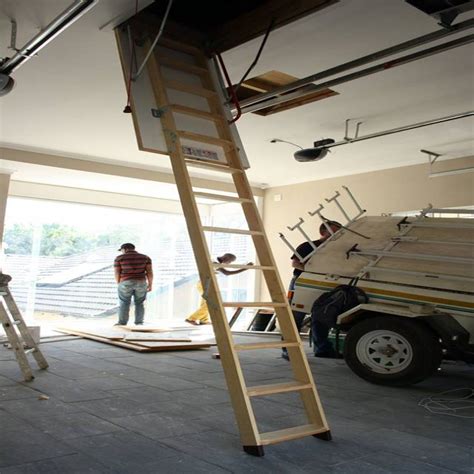 Folding Ladder And Storage Floor Loftspace Minimalist Garageshed Homify