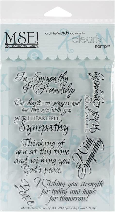 My Sentiments Exactly Clear Stamps 4``x6`` Sheet Sympathy