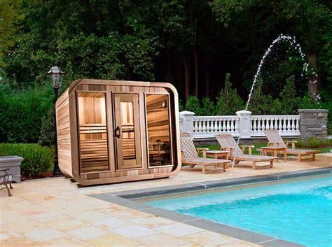 Joyee Big Size Customized Outside Canadian Hemlock Sauna Bath Cabin