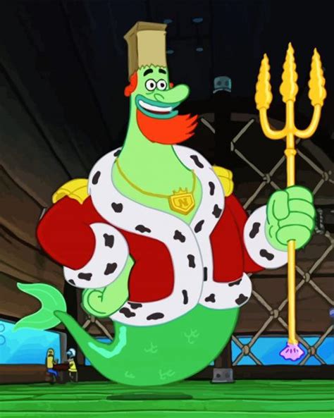 King Neptune Spongebob Diamond Paintings Diamondpaintshop