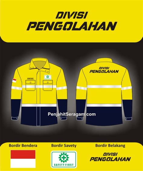 Desain Baju Safety Keren Model Seragam Lapangan Penjahit Seragam