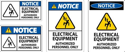 Notice Label Electrical Equipment Authorized Personnel Only 24799174