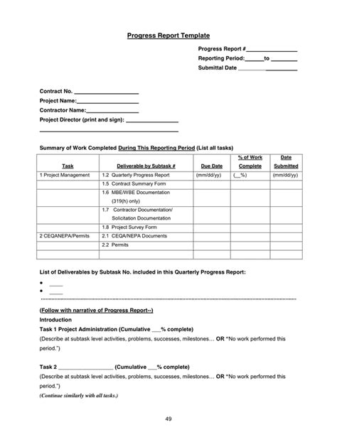 Progress Report Template Download Free Documents For Pdf Word And Excel