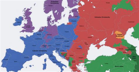 Religion Map Of Europe