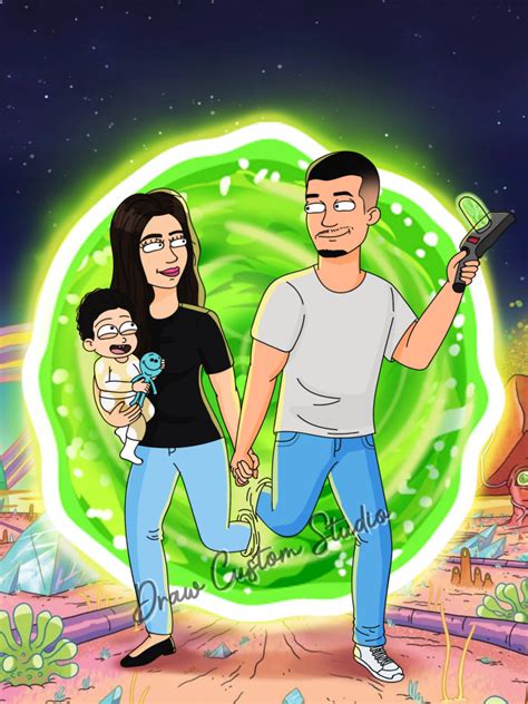 Draw You In Rick And Morty Style Portrait By Sketchyart23 Fiverr